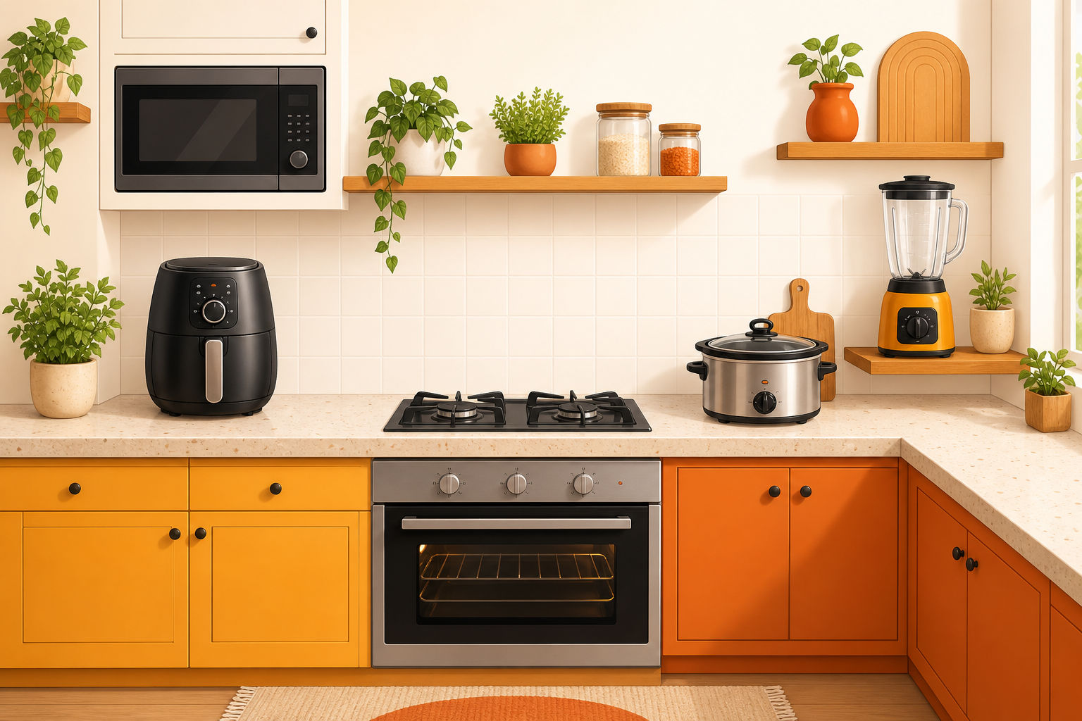 A warm, cozy kitchen